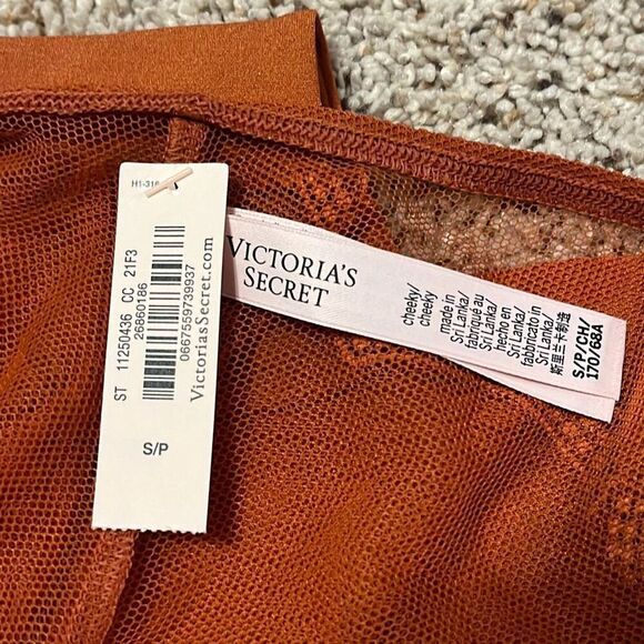 NWT Victoria’s Secret Copper Cheeky Mesh Back Panties Small - Picture 3 of 4